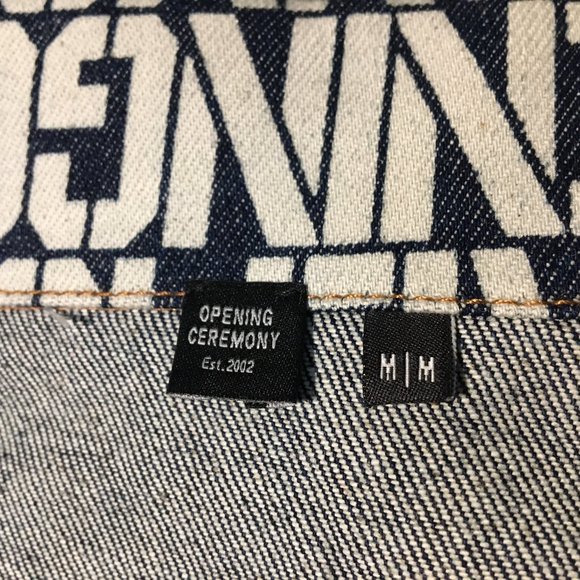 Monogram denim jacket by Opening Ceremony, M, NWT - Picture 8 of 12